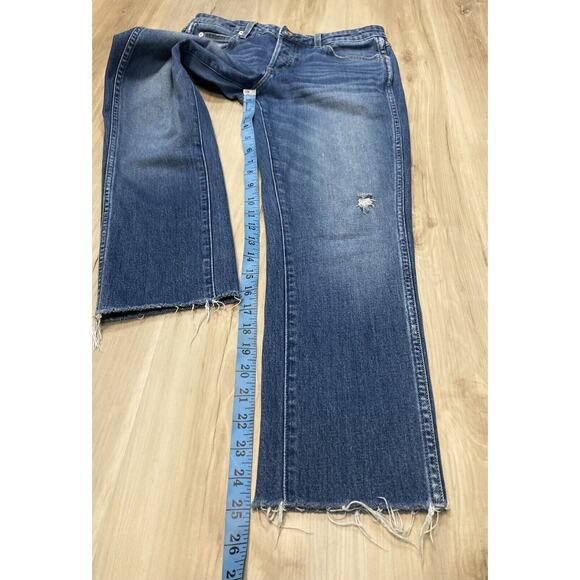 AMO Jeans Tomboy Sz 27 in Dive Bar Button Fly Fray Hem 27x25” - Picture 13 of 16